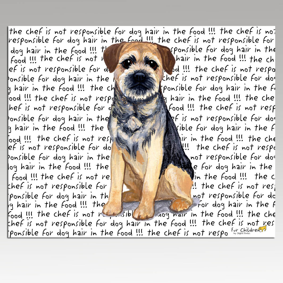 Border Terrier Message Cutting Board - Rectangular