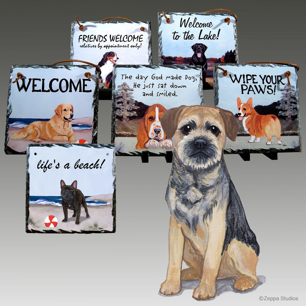 Border Terrier Slate Signs