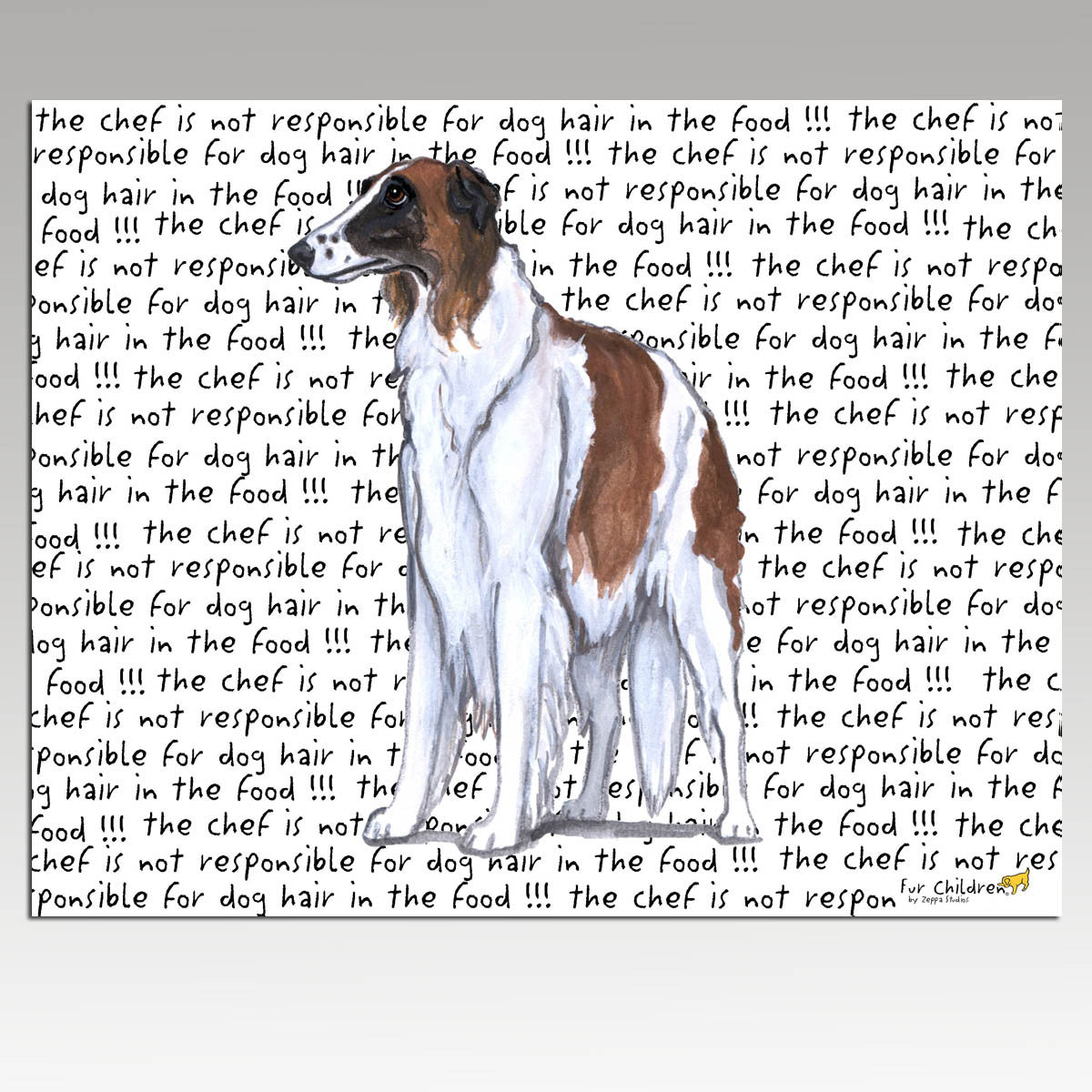 Borzoi Message Cutting Board - Rectangular