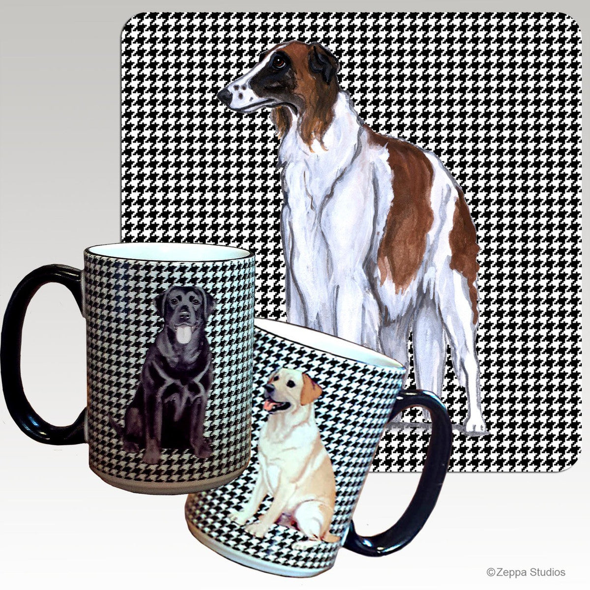 Borzoi Houndzstooth Mug