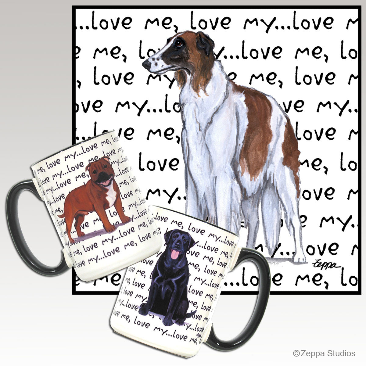 Borzoi Love Me Mug