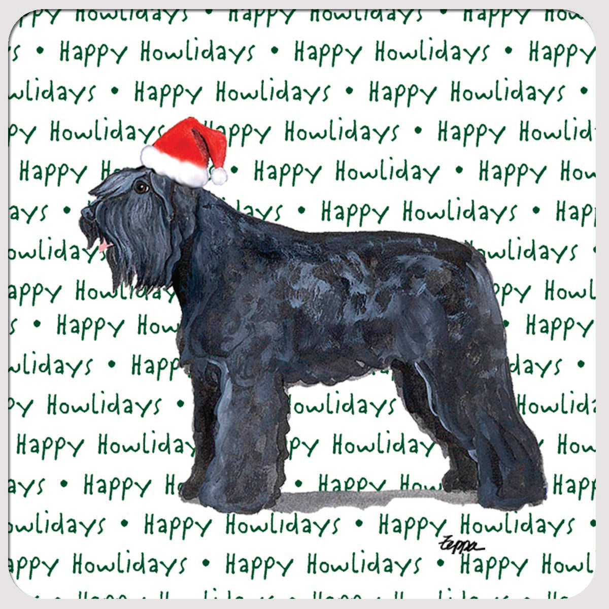 Bouvier Christmas Coasters