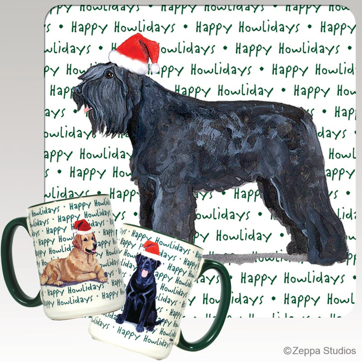 Bouvier Christmas Mugs