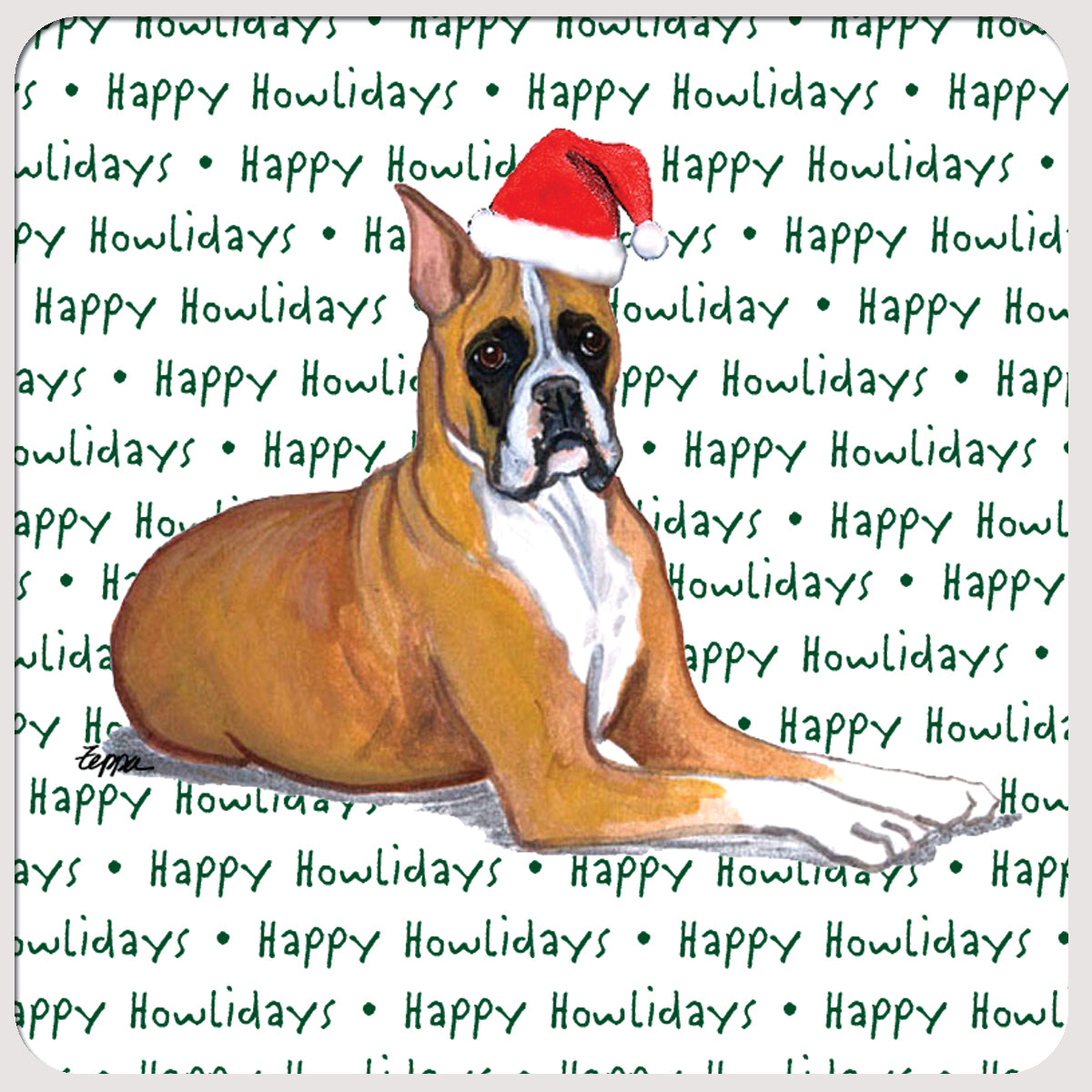 Boxer Christmas Coasters