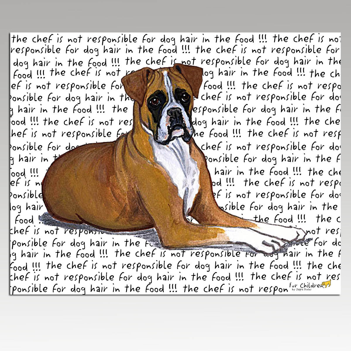 Boxer Uncropped Lying Cutting Board