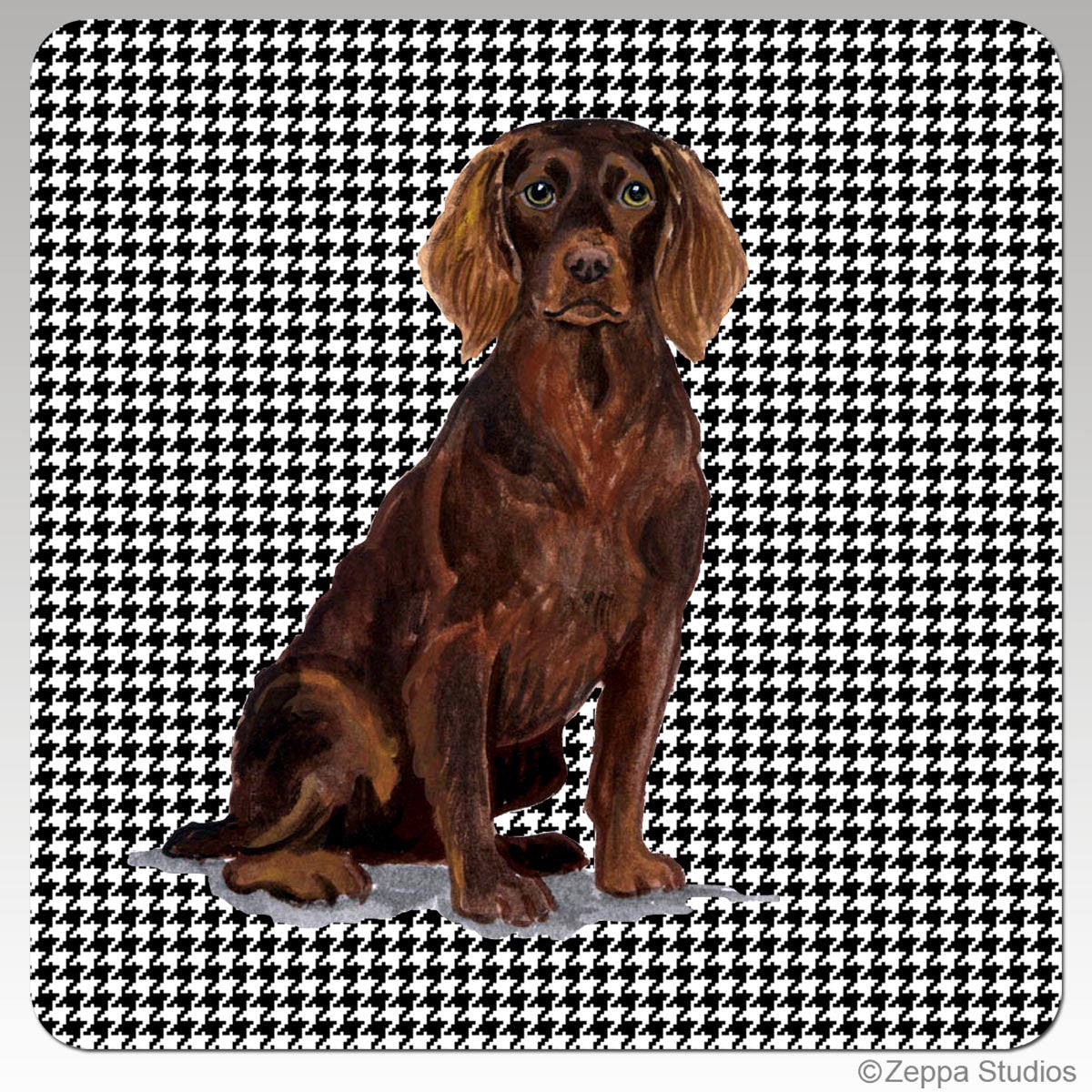 Boykin Spaniel Houndzstooth Coasters