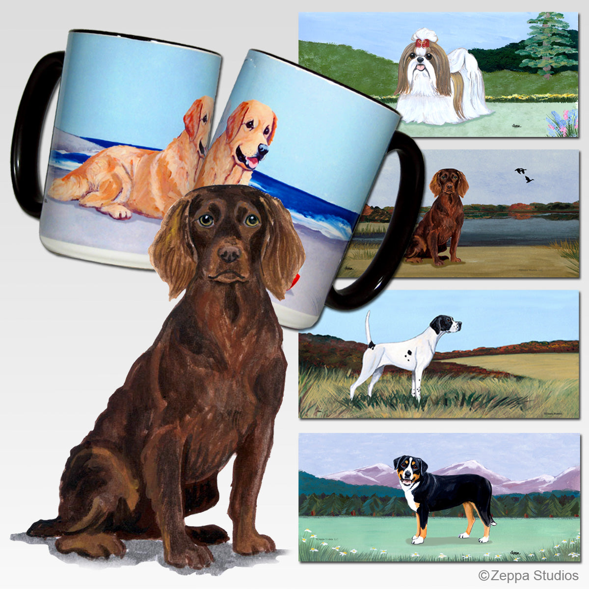 Boykin Spaniel Scenic Mug