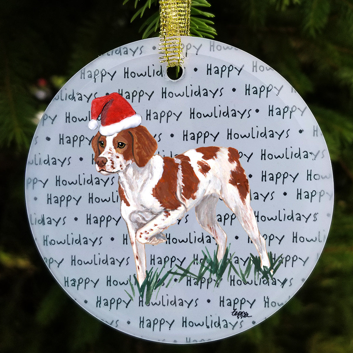 Brittany Christmas Ornament
