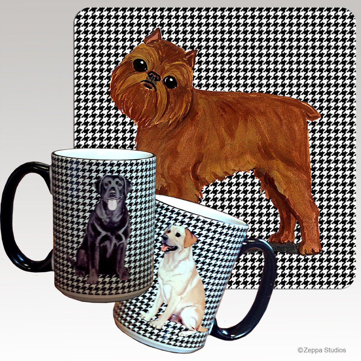 Brussels Griffon Houndzstooth Mug