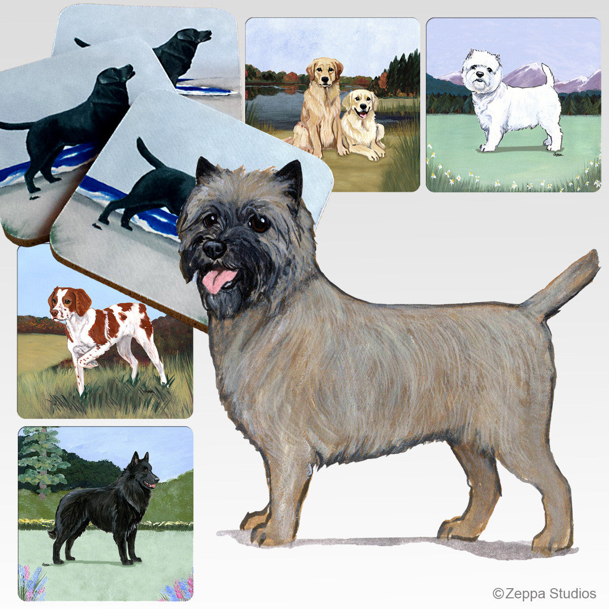 Cairn Terrier Scenic Coasters