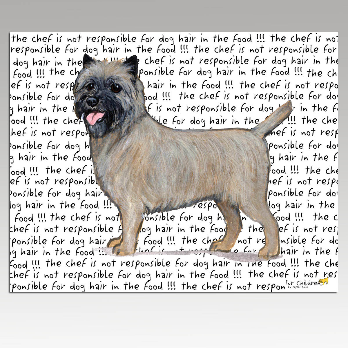 Cairn Terrier Message Cutting Board - Rectangular