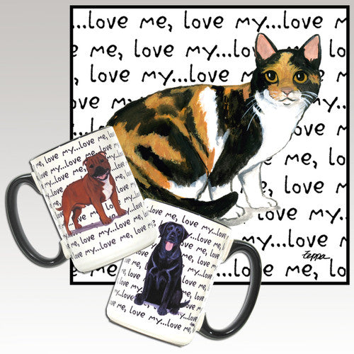 Calico Cat Love Me Mug