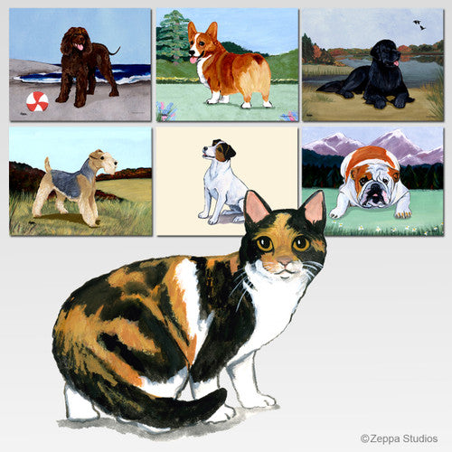 Calico Cat Scenic Cutting Board