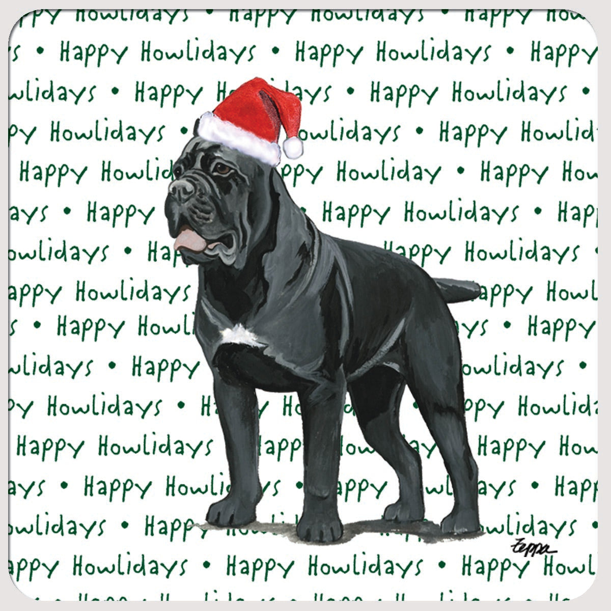 Cane Corso Christmas Coasters