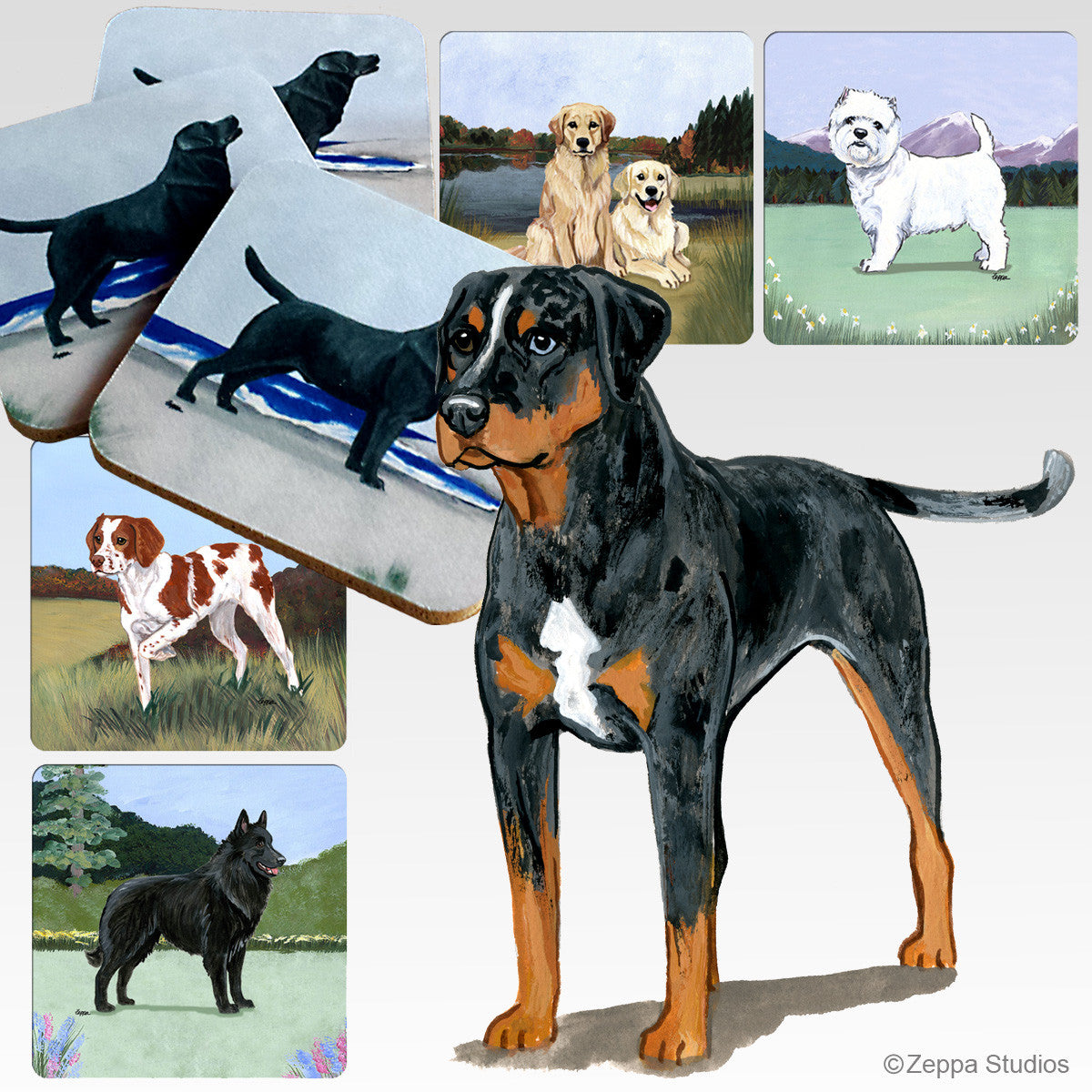 Catahoula Leopard Dog Scenic Coasters