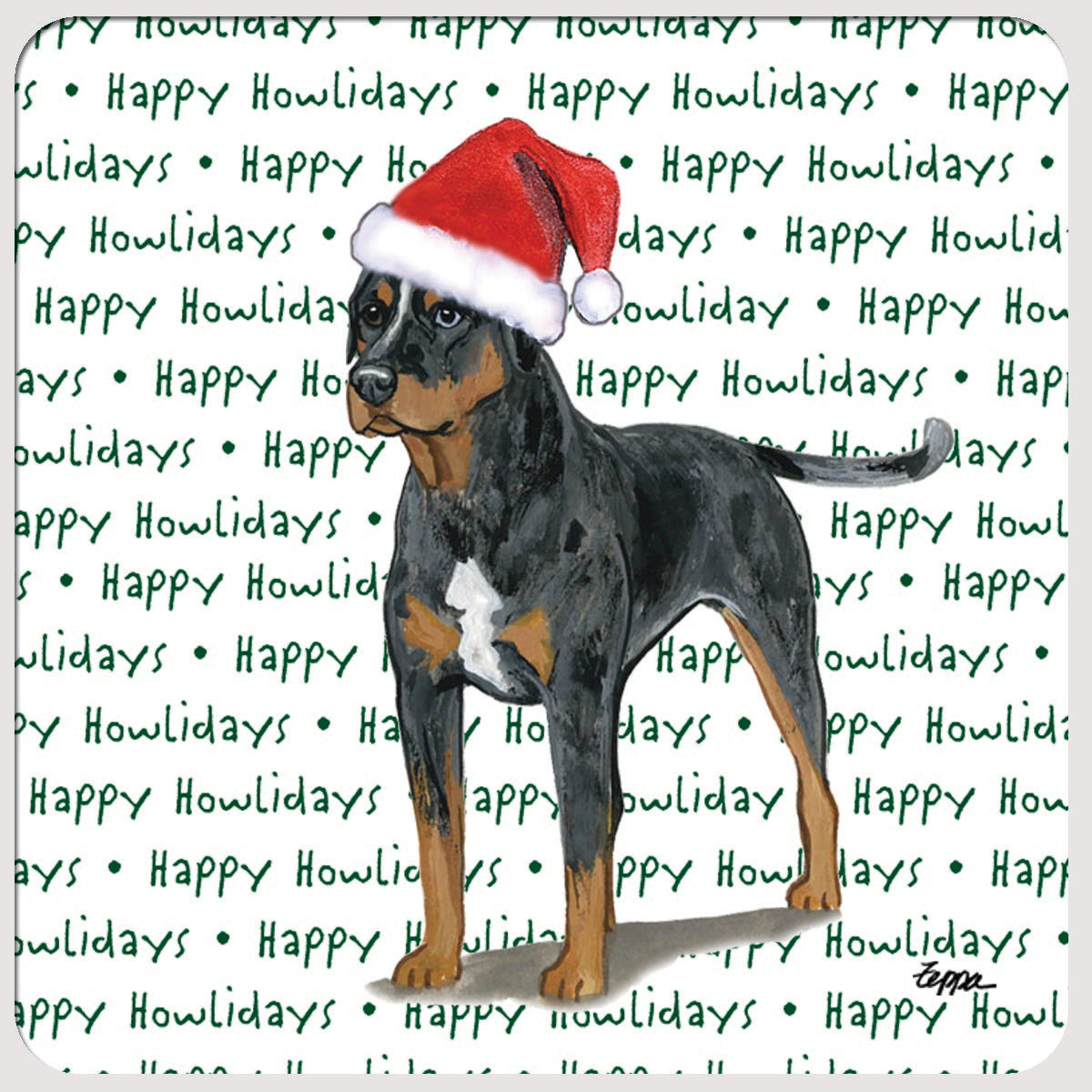 Catahoula Leopard Dog Christmas Coasters