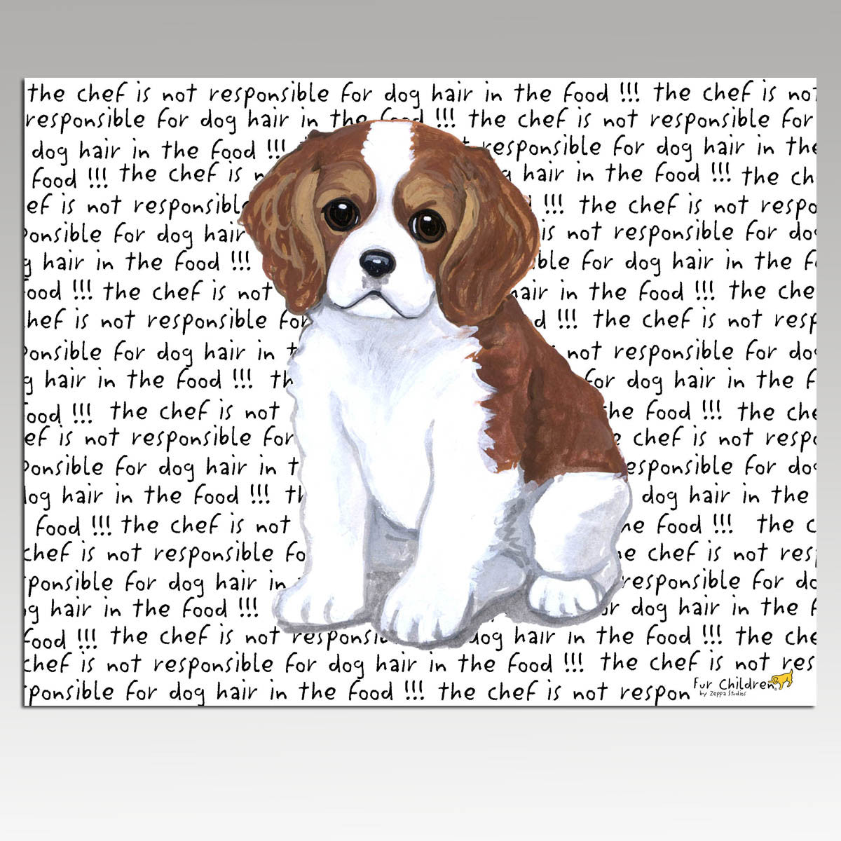 Cavalier King Charles Puppy Message Cutting Board - Rectangular