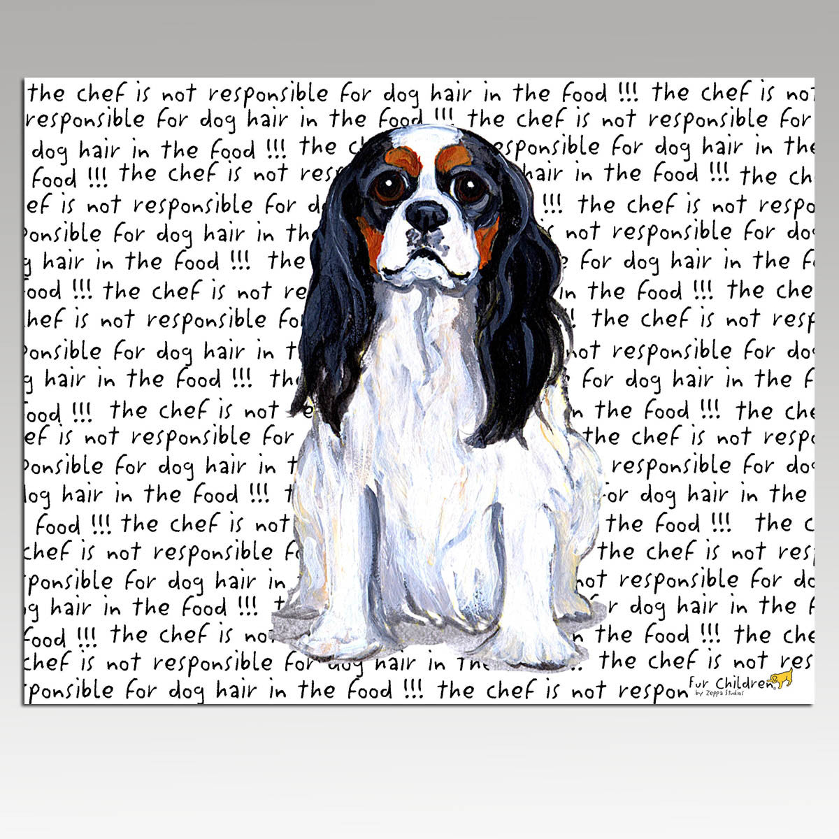 Cavalier King Charles Spaniel Tri Message Cutting  Board-Rectangular