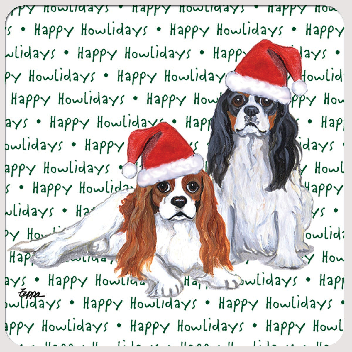 Cavalier King Charles Spaniel Christmas Coasters