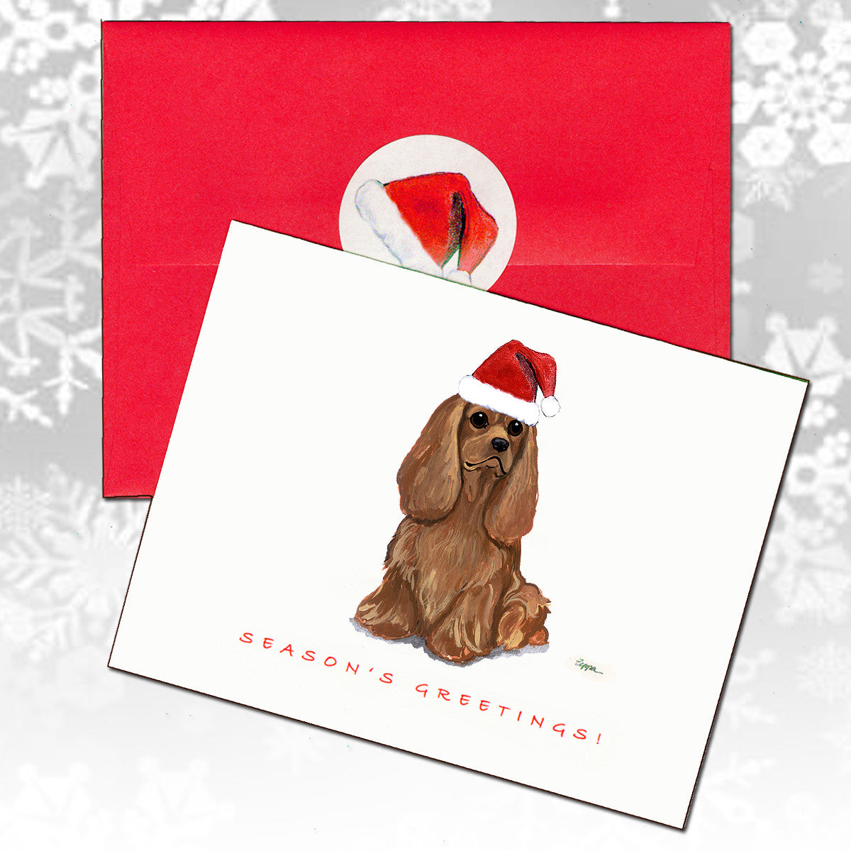 Cavalier King Charles Ruby Christmas Cards