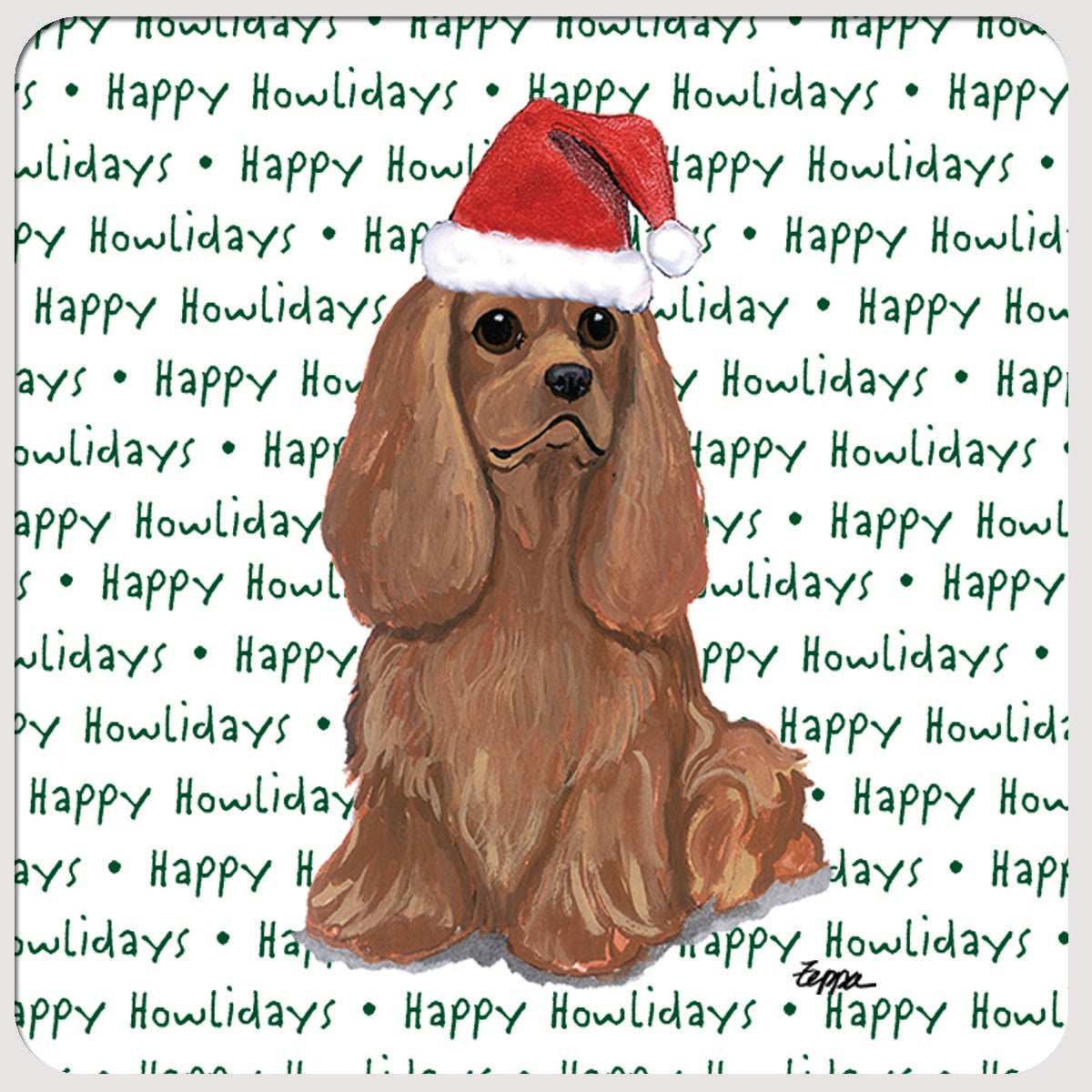Cavalier King Charles Spaniel Christmas Coasters