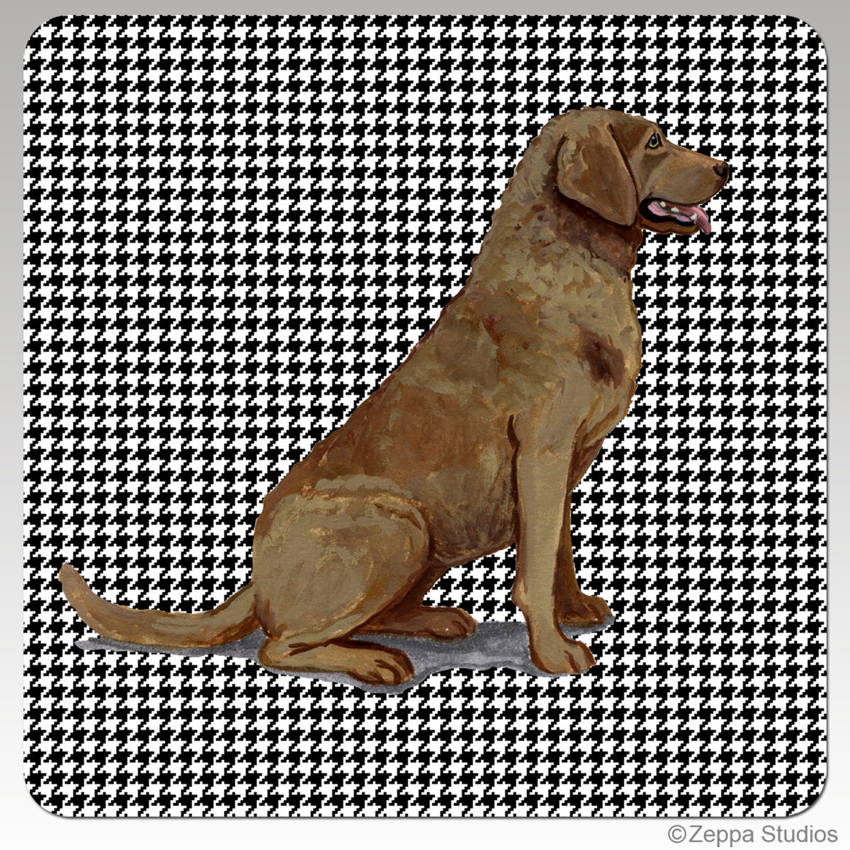 Chesapeake Bay Retriever Houndzstooth Coasters