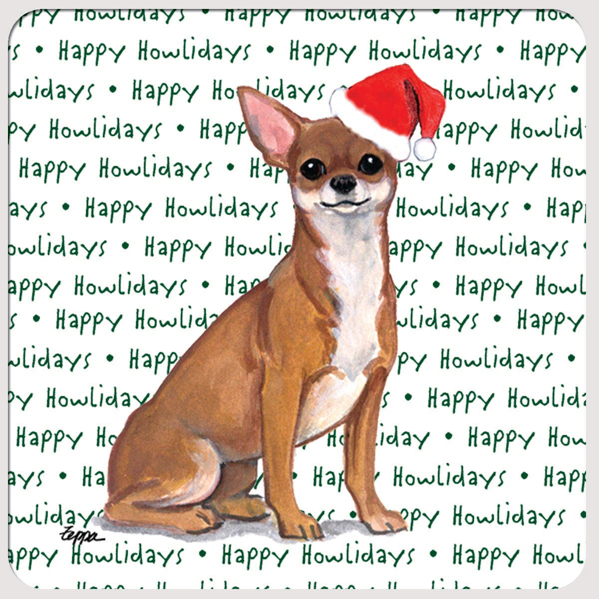 Chihuahua Christmas Coasters