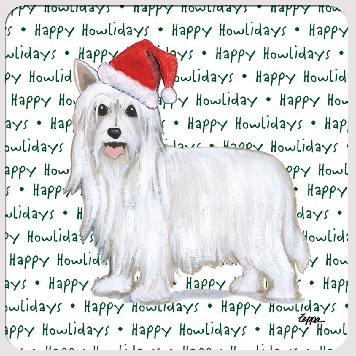 Chinese Crested Christmas Coasters