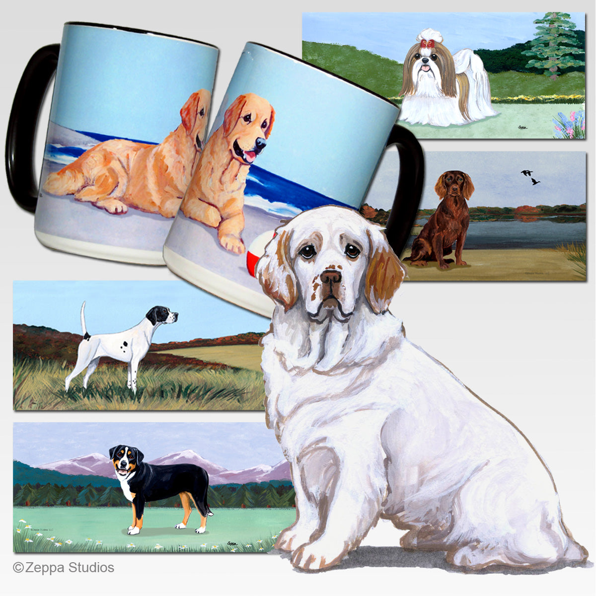 Clumber Spaniel Scenic Mug