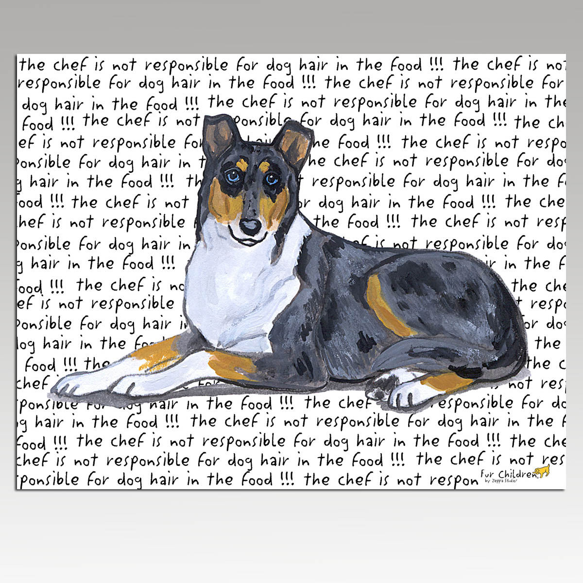 Smooth Collie Message Cutting Board - Rectangular