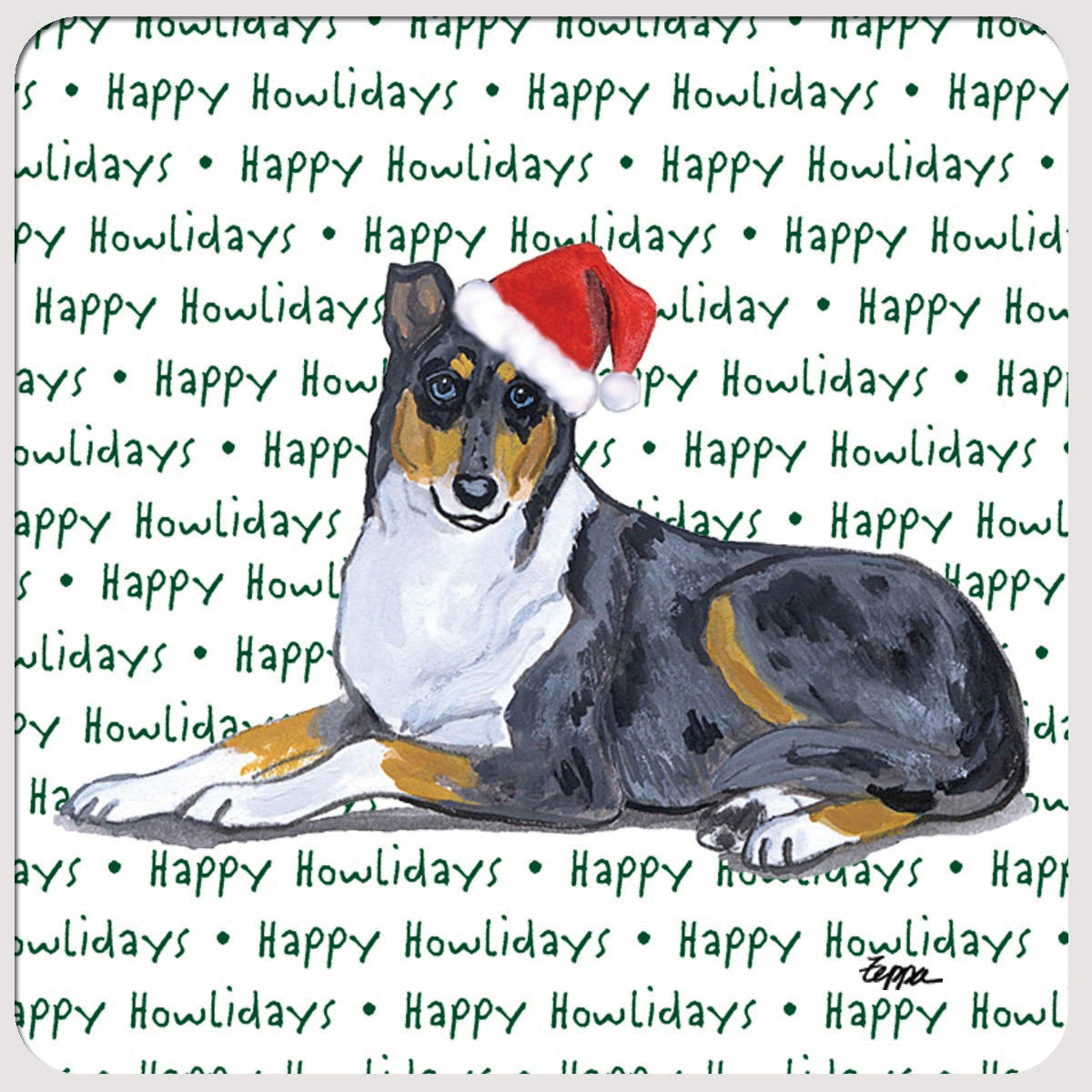 Collie Christmas Coasters