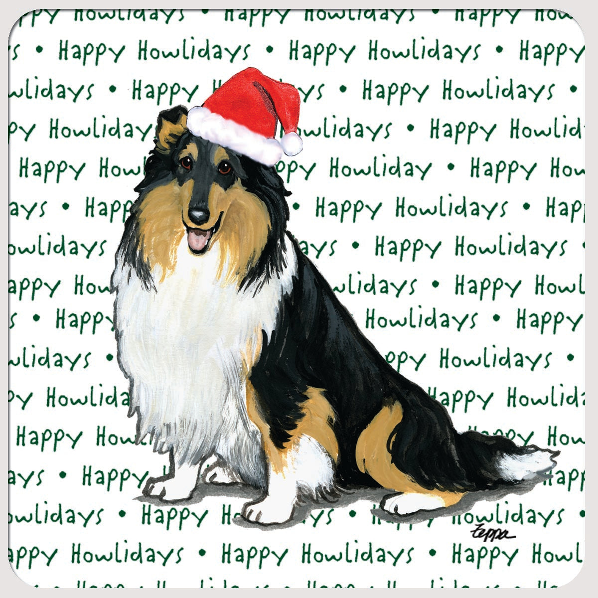 Collie Christmas Coasters
