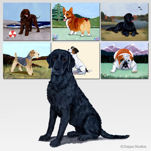 Curly Coated Retriever Scenic Mouse Pad