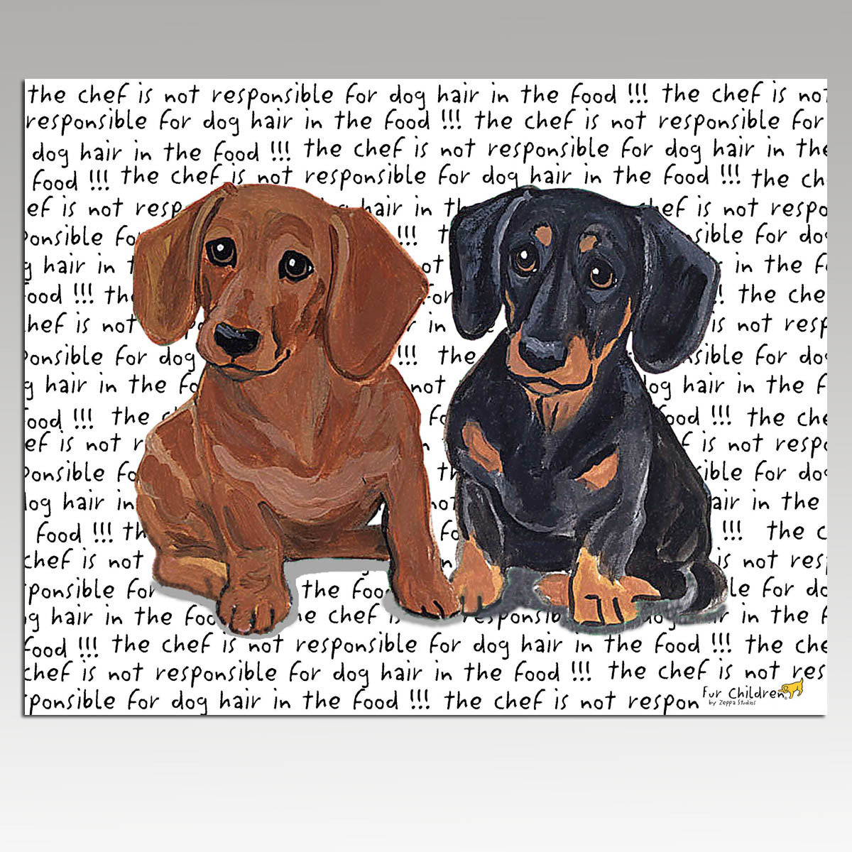 Dachshund Pair Christmas card