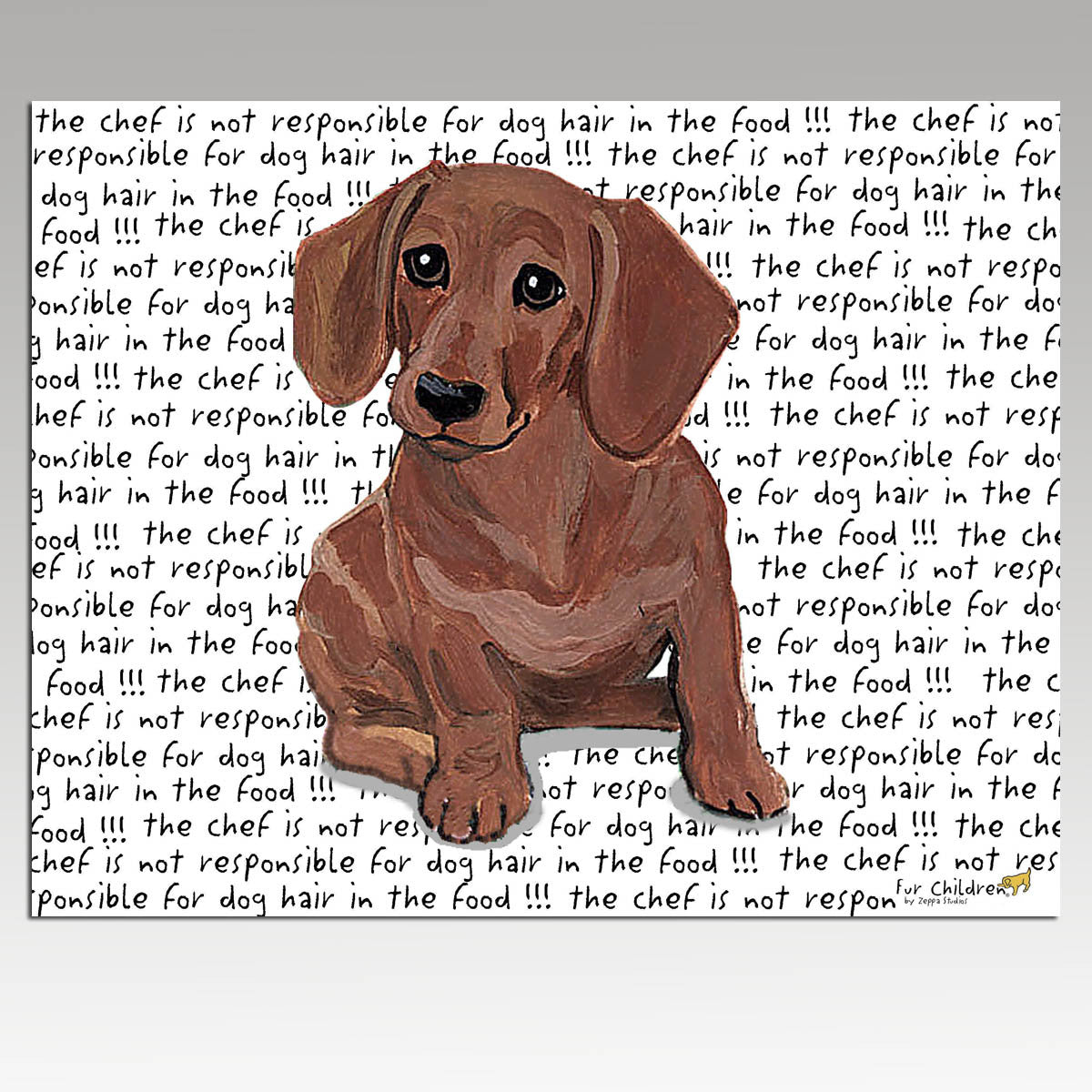 Dachshund Red Message Cutting Board - Rectangular