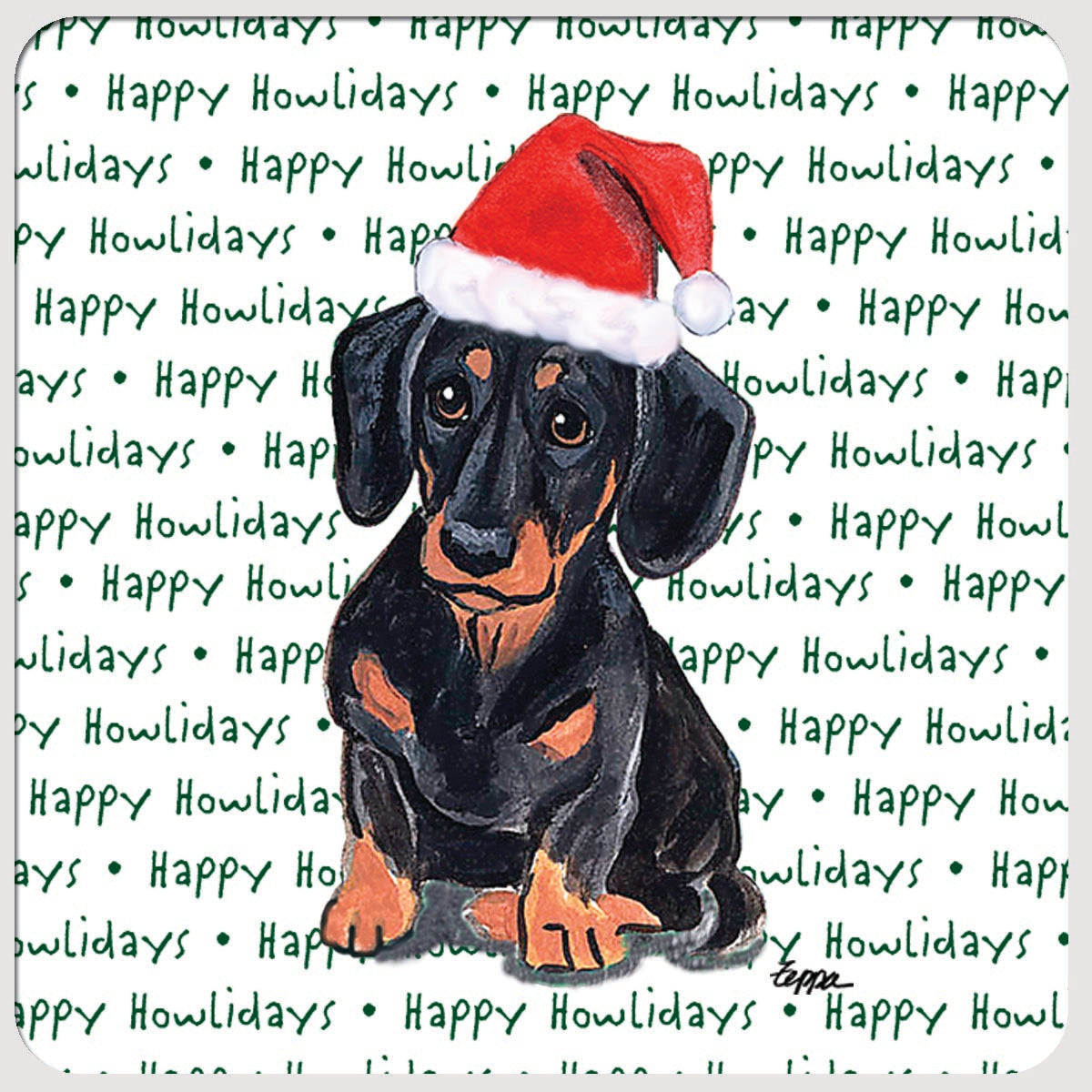Dachshund Christmas Coasters