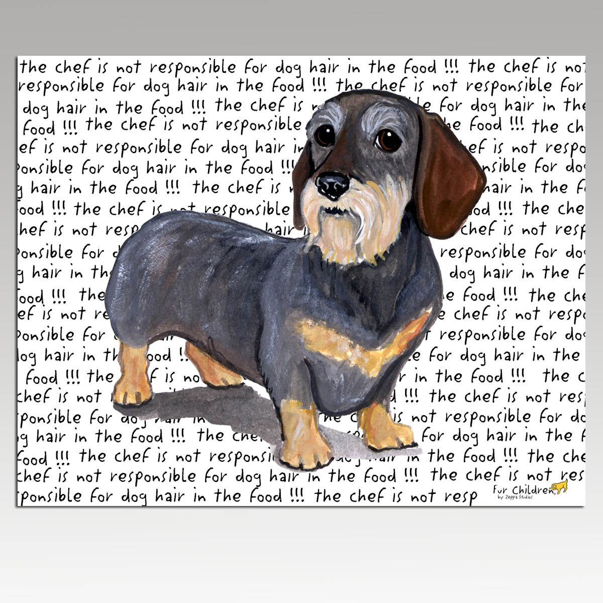 Wirehaired Dachshund Message Cutting Board - Rectangular