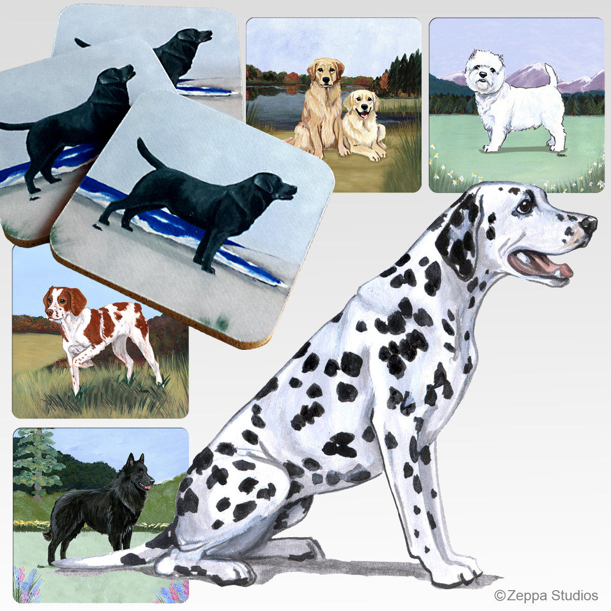Dalmatian Scenic Coasters