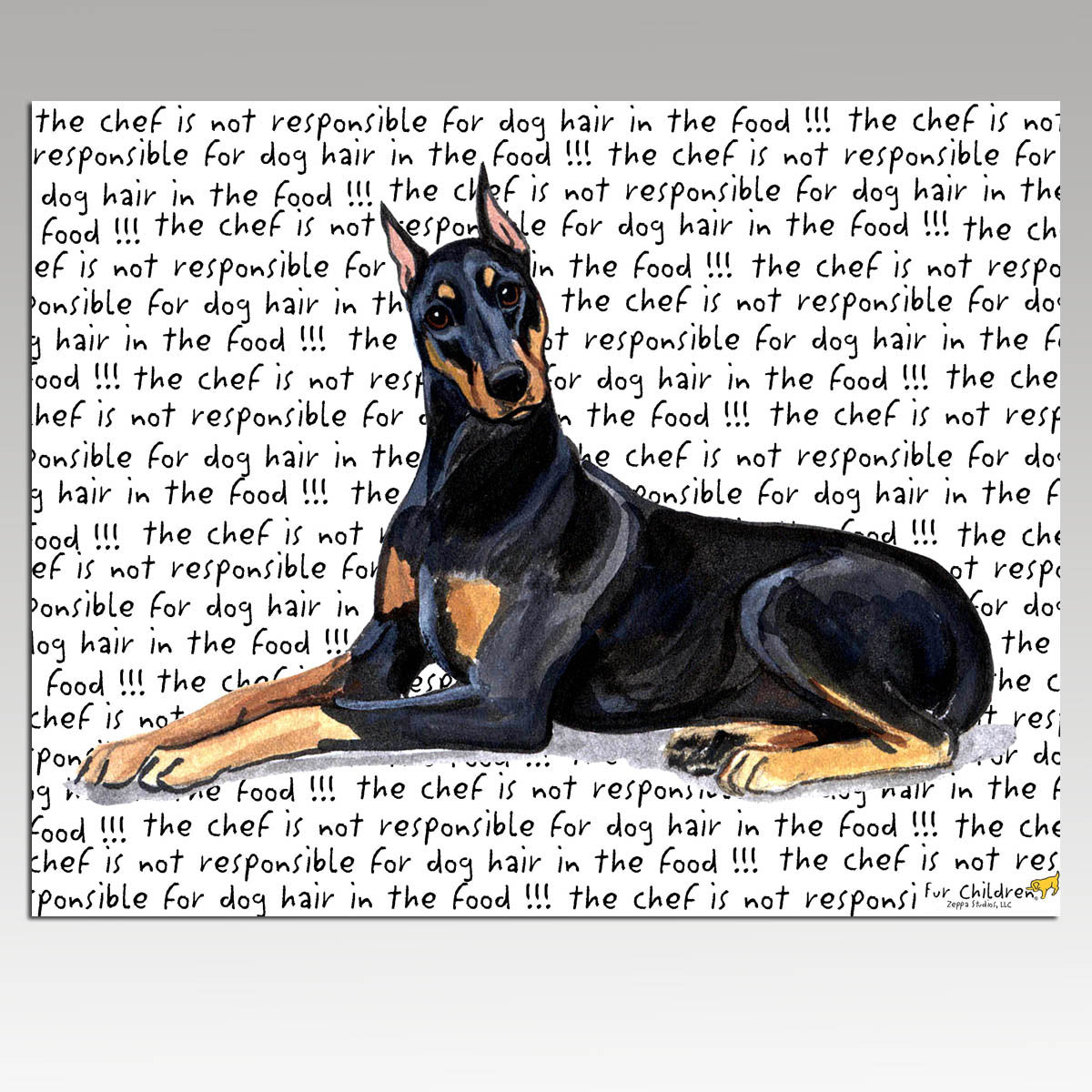 Doberman Pinscher Message Cutting Board - Rectangular
