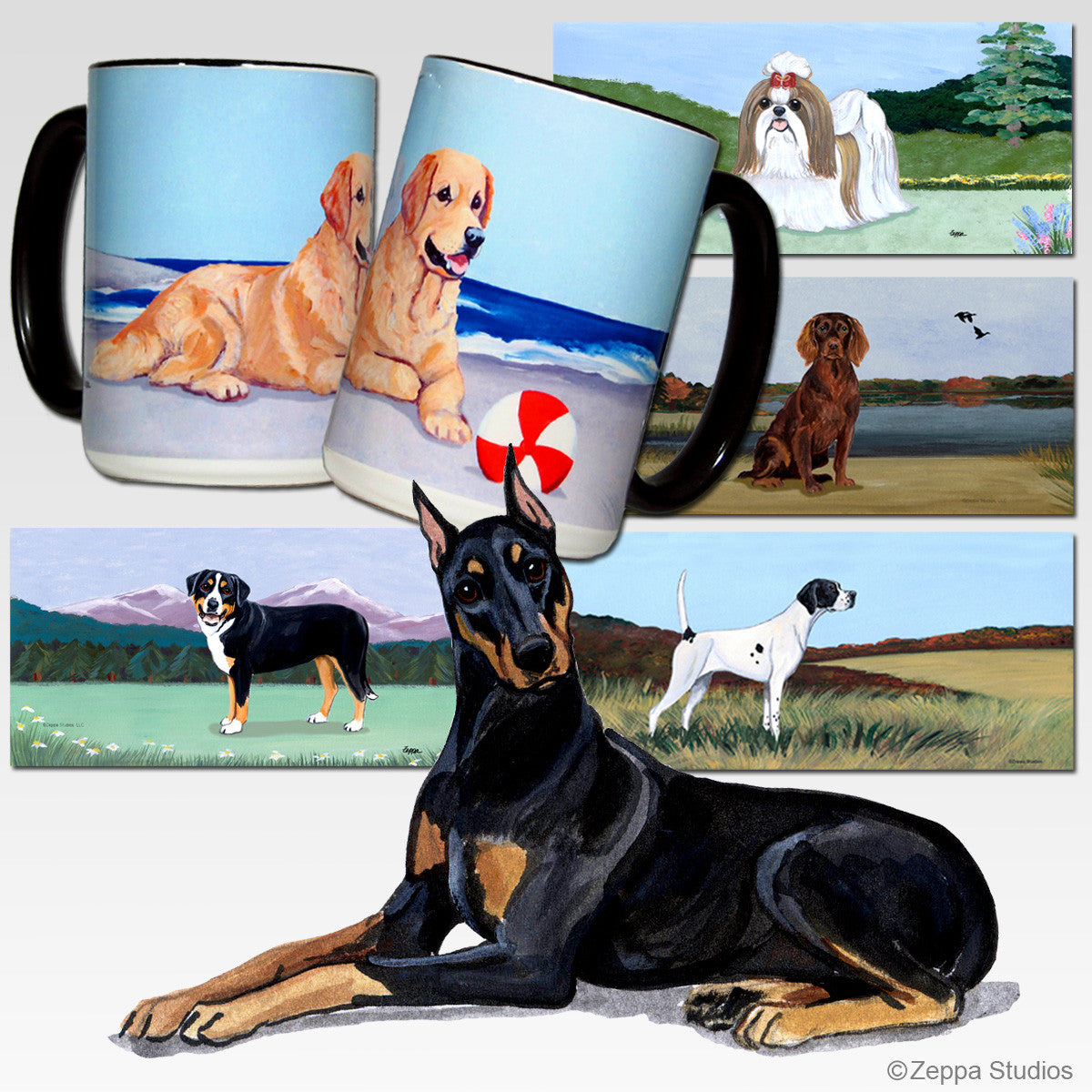 Doberman Scenic Mug