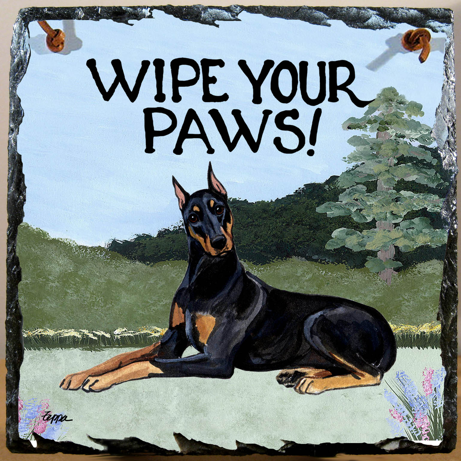 Doberman Pinscher Slate Signs