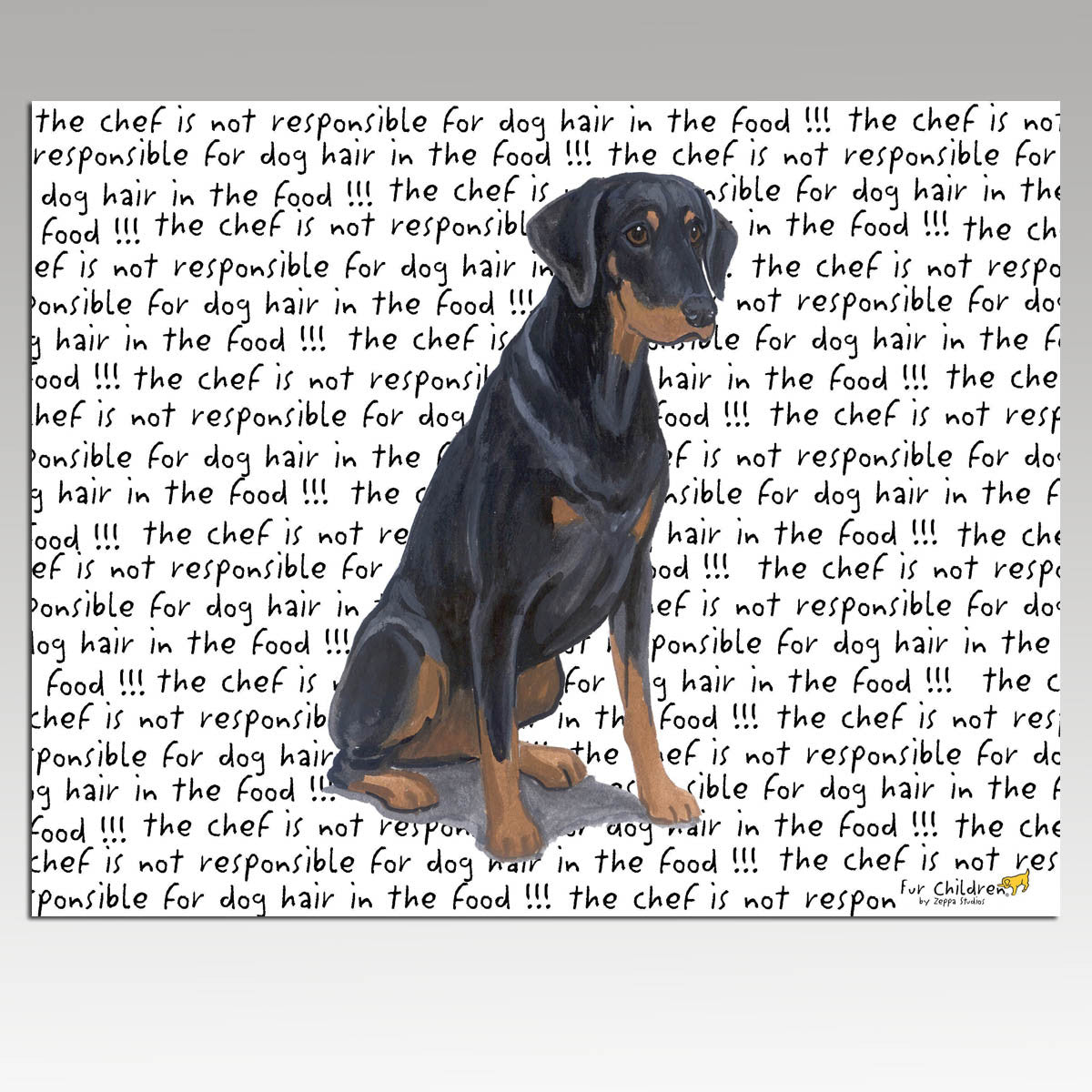 Doberman Uncropped Message Cutting Board - Rectangular
