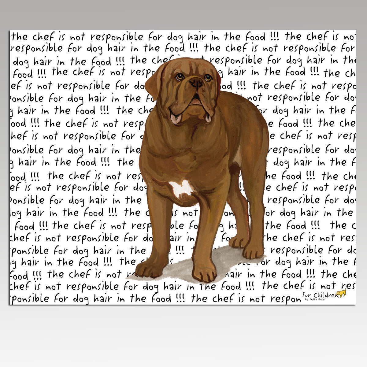 Dogue de Bordeaux Message Cutting Board - Rectangular