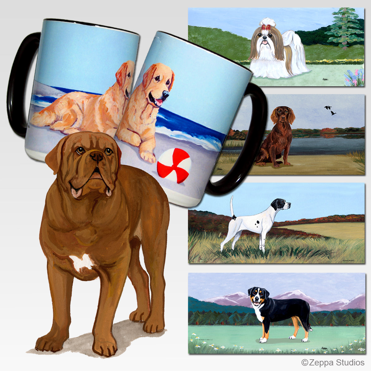 Dogue de Bordeaux Scenic Mugs