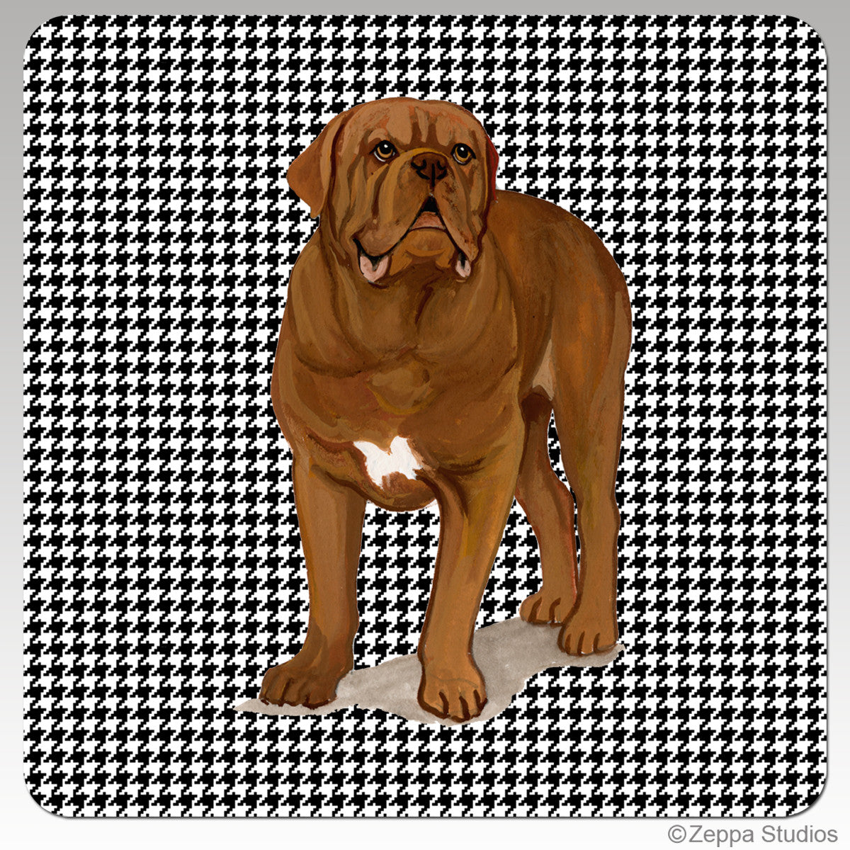 Dogue de Bordeaux Houndzstooth Coasters