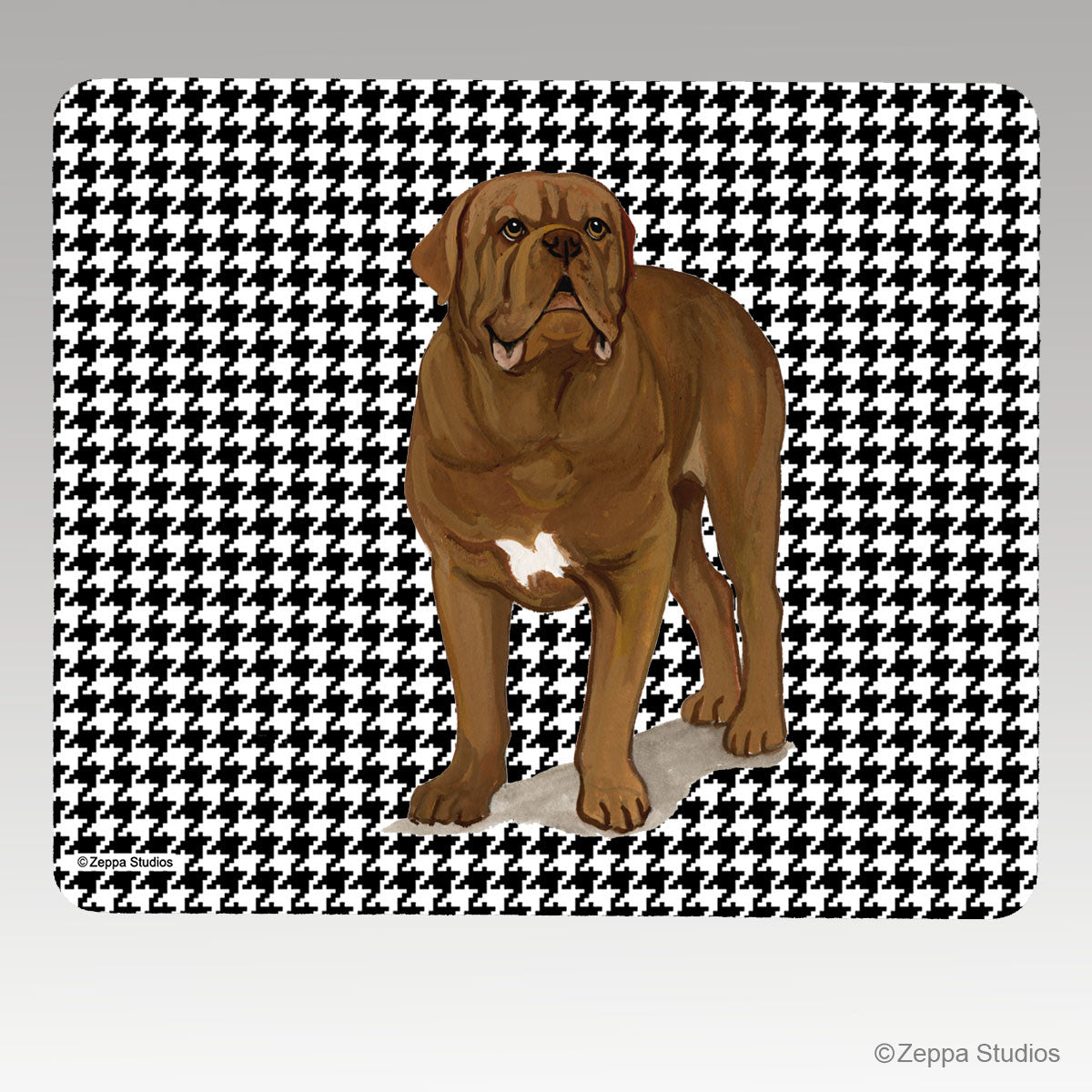 Dogue de Bordeaux Houndstooth Mouse Pads