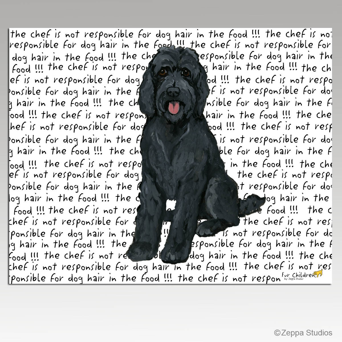 Black Labradoodle Cutting Board