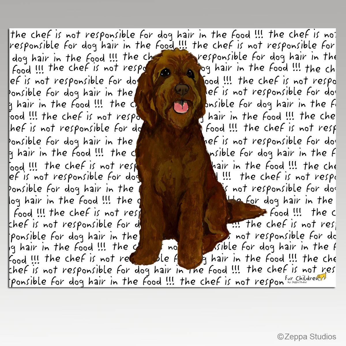 Brown Labradoodle Cutting Board