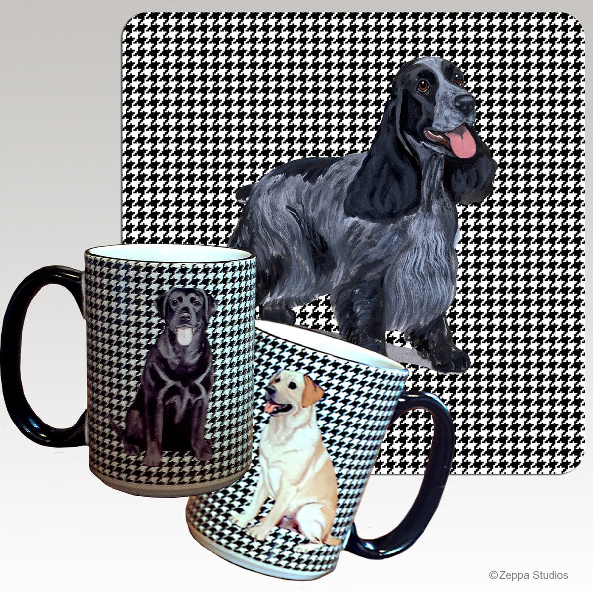 English Cocker Spaniel Houndzstooth Mug