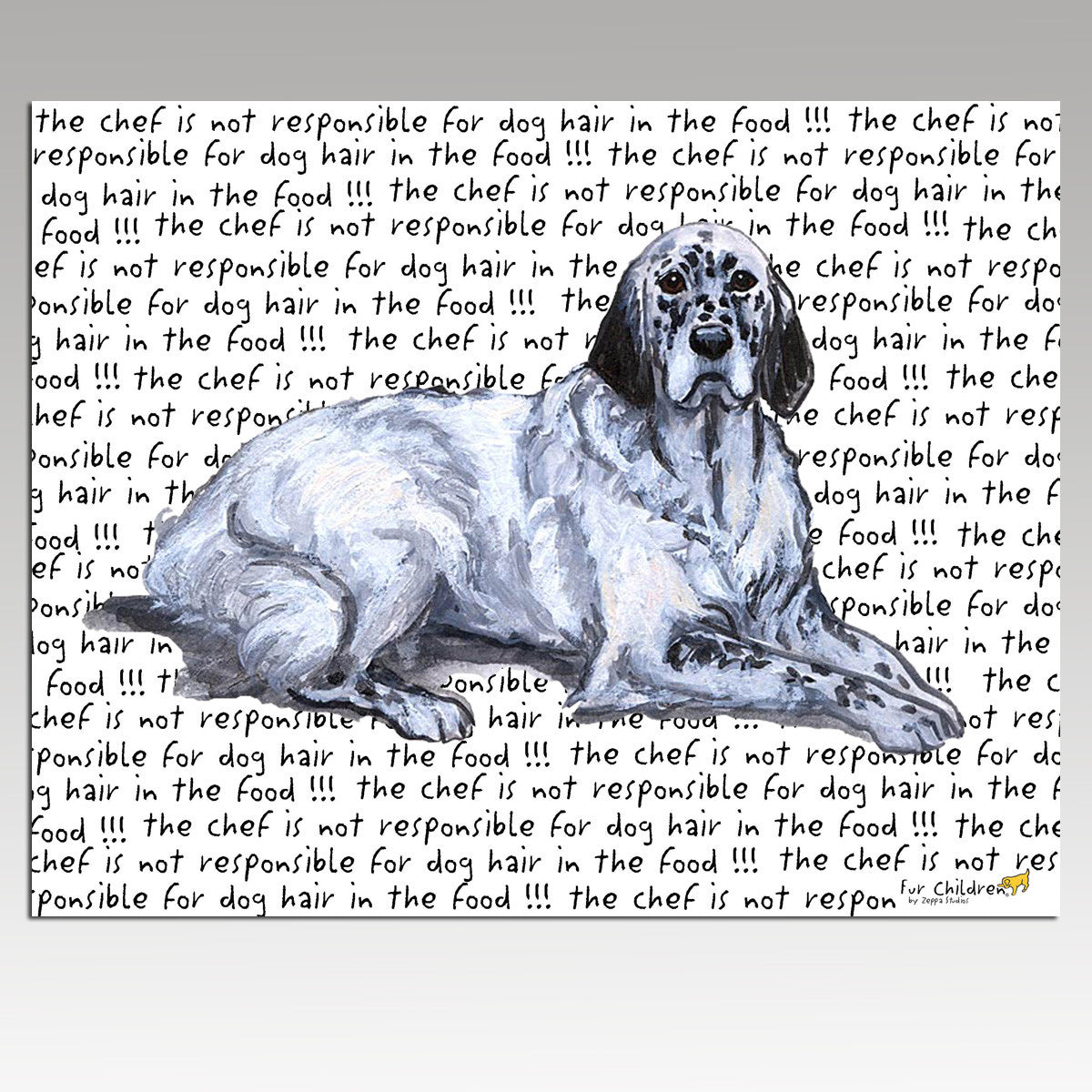 English Setter Message Cutting Board - Rectangular